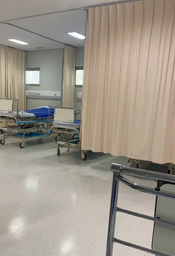 Antimicrobial hospital curtains