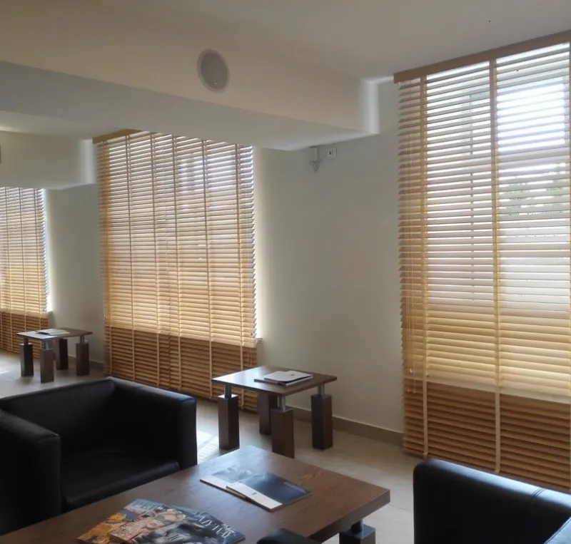 Bamboo blinds Dubai with clean bamboo finish