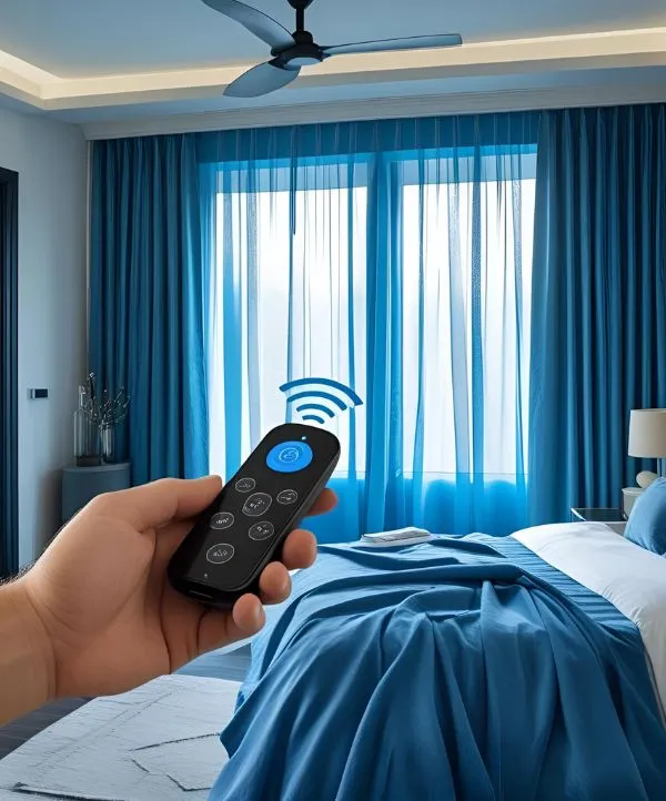 Bedroom Motorized curtains UAE
