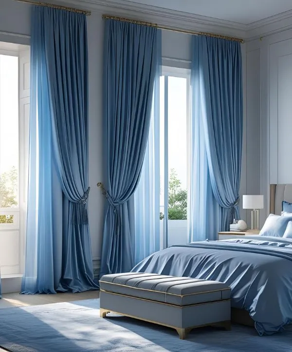 Bedroom Silk Curtains Dubai