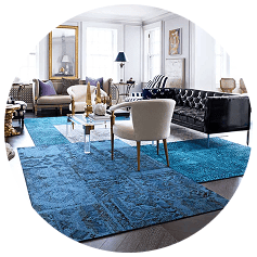 Blue Carpets Livingroom Dubai