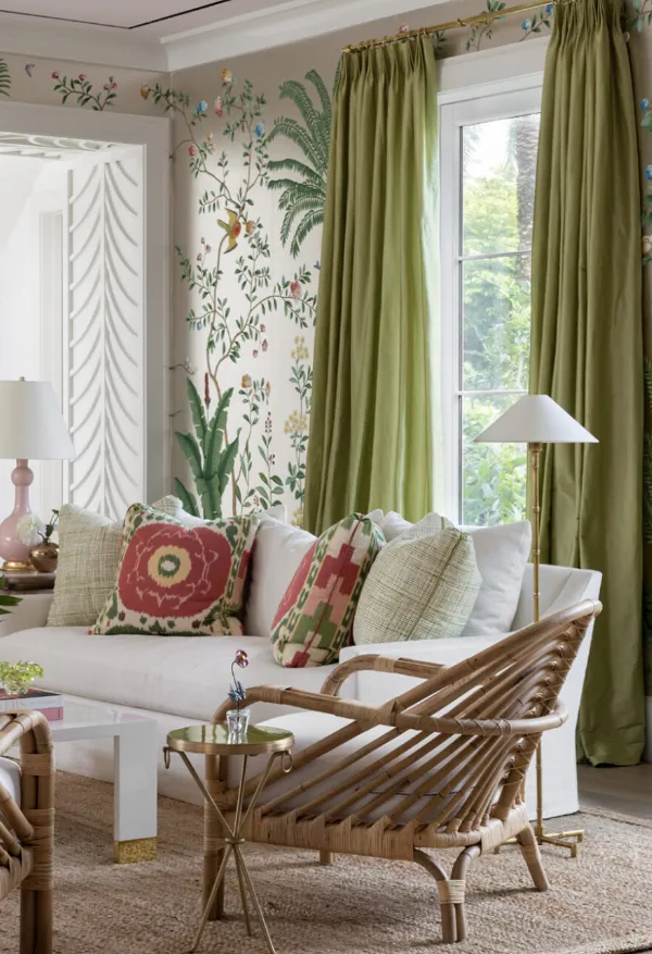 Green Silk Curtains Dubai Shop