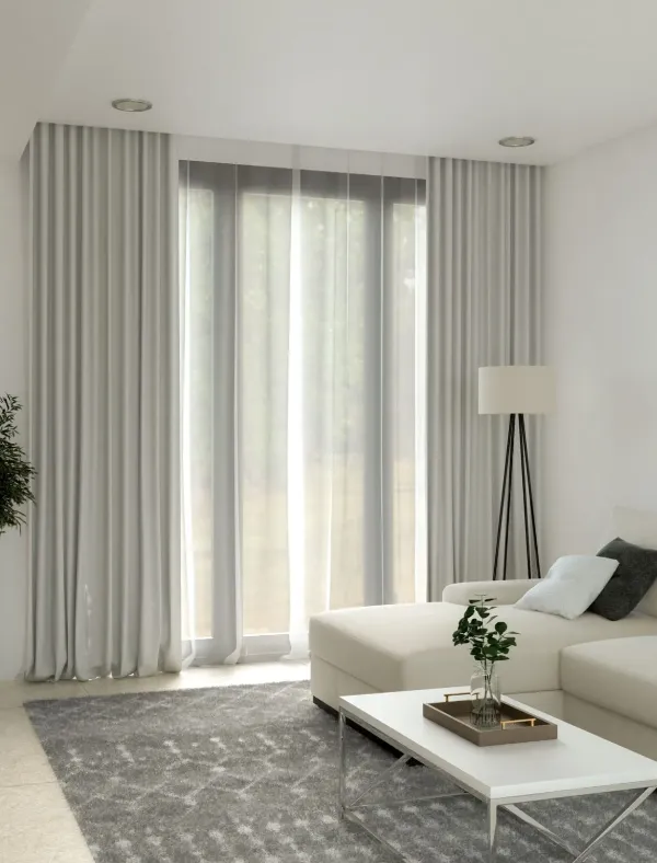 Light Grey Livingroom Curtains Dubai