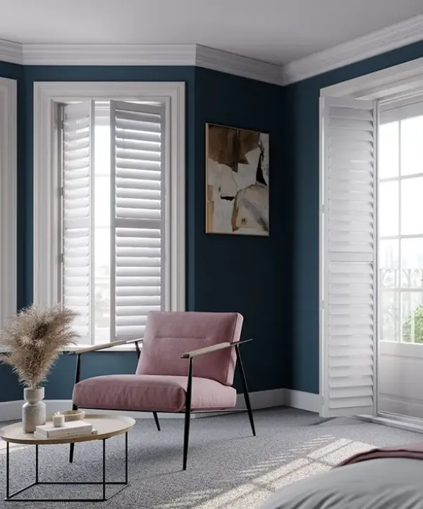 Modern window shutters Dubai living room