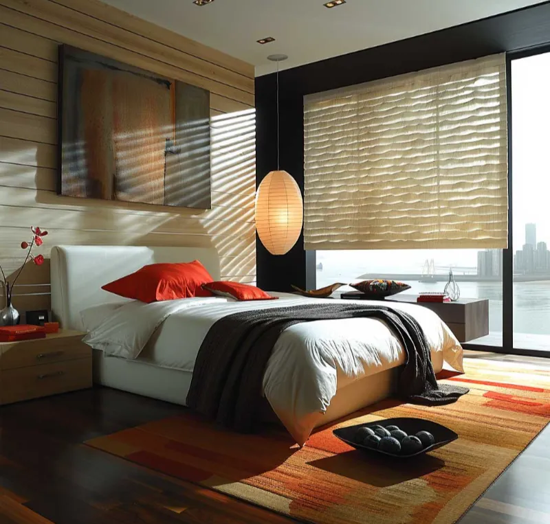 Wooden bedroom blinds Dubai