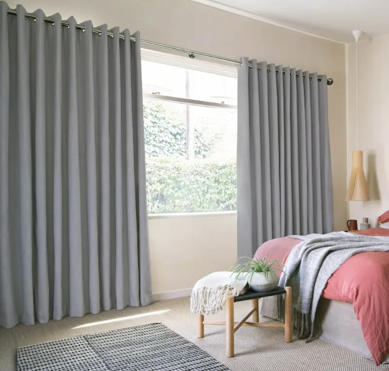 Grey Eyelet Curtains in Dubai