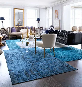 Blue Carpet Livingroom