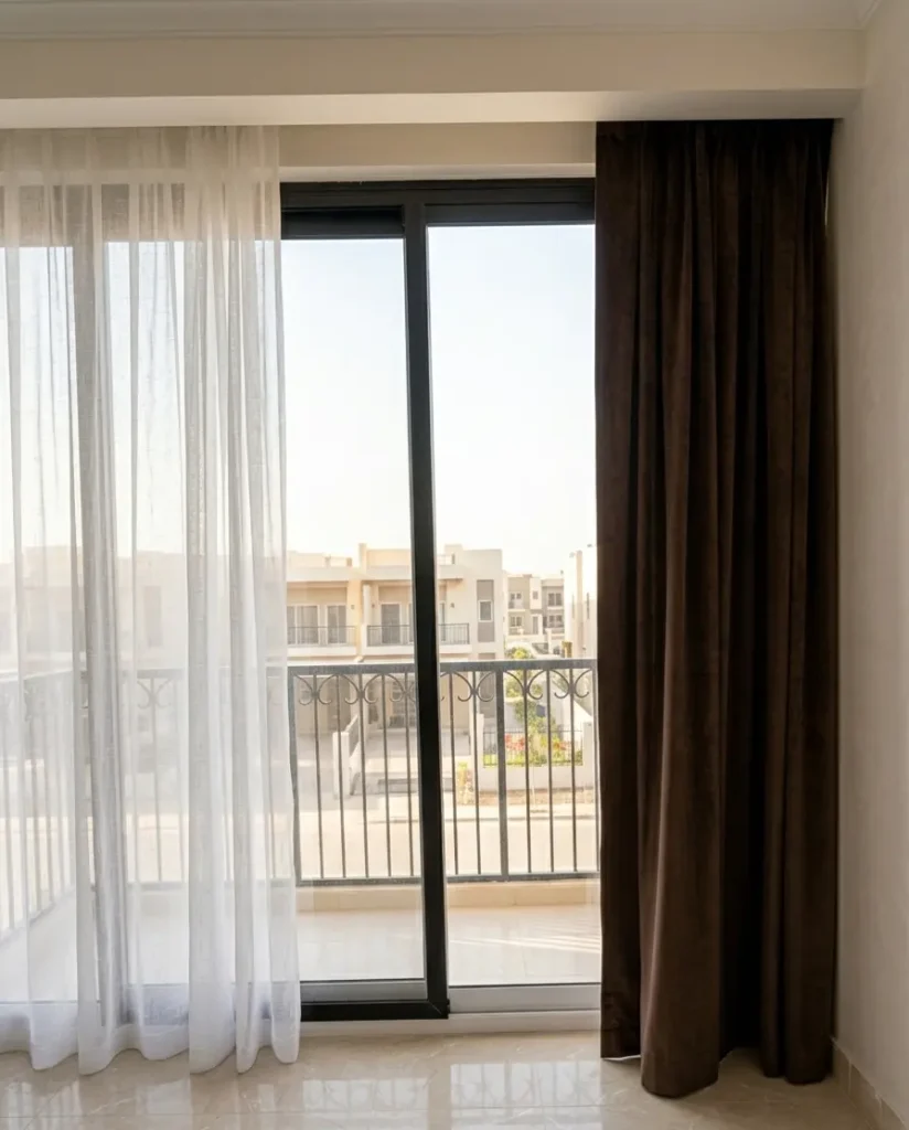 curtain installation Dubai villa